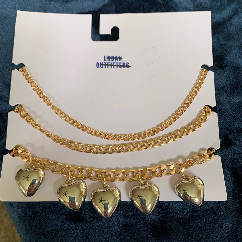 Urban Outfitters Eve Layering Heart Set